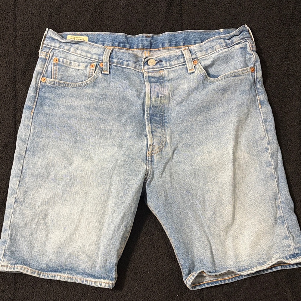 Levi 501 Light Blue Denim Shorts